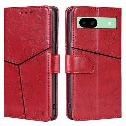 For Google Pixel 8a Geometric Splicing Case Leather Wallet Stand Phone Cover