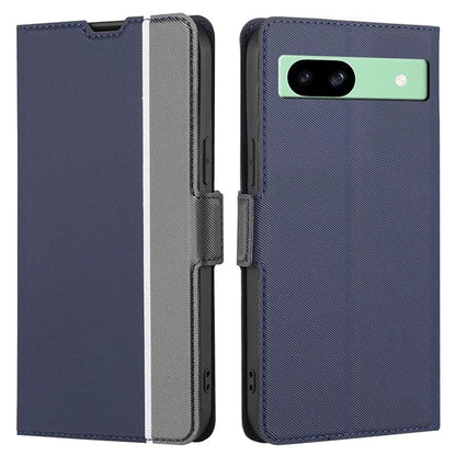 For Google Pixel 8a Fall Proof Case Card Holder Twill Texture Leather Cell Phone Cover