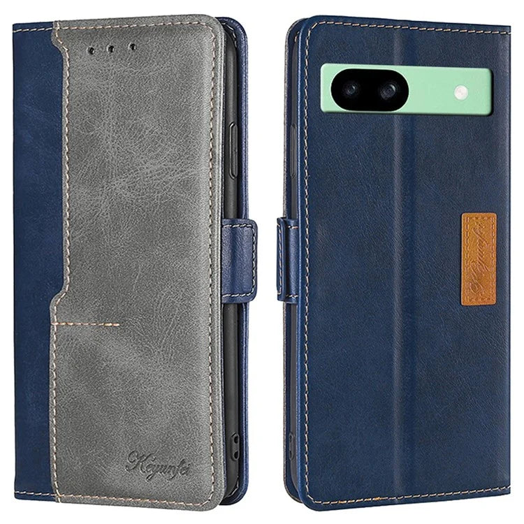 For Google Pixel 8a Cover Color Splicing Double Side Clasp Leather Wallet Phone Case