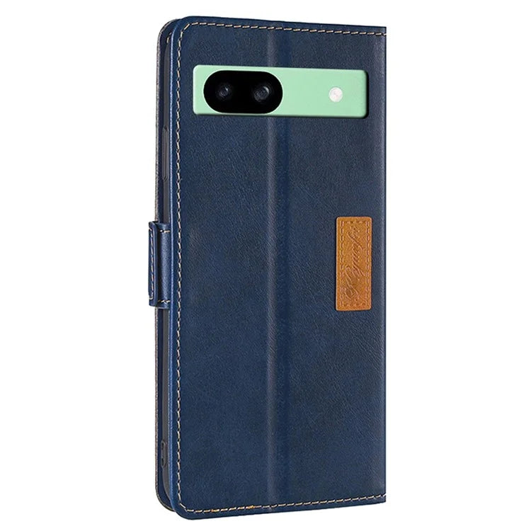 For Google Pixel 8a Cover Color Splicing Double Side Clasp Leather Wallet Phone Case