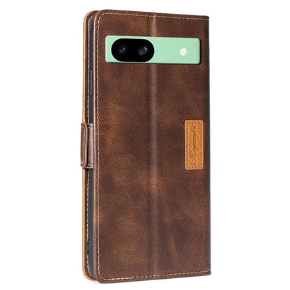 For Google Pixel 8a Cover Color Splicing Double Side Clasp Leather Wallet Phone Case