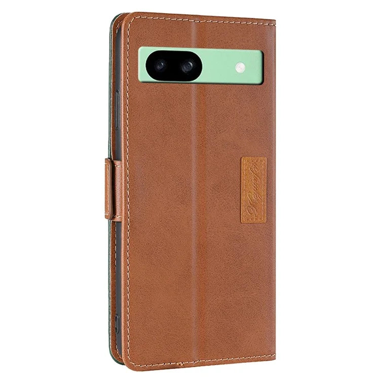 For Google Pixel 8a Cover Color Splicing Double Side Clasp Leather Wallet Phone Case