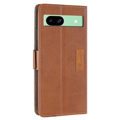 For Google Pixel 8a Cover Color Splicing Double Side Clasp Leather Wallet Phone Case