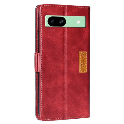For Google Pixel 8a Cover Color Splicing Double Side Clasp Leather Wallet Phone Case
