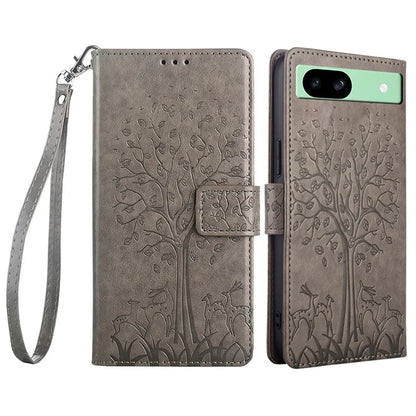 For Google Pixel 8a Case Imprinted Pattern PU Leather Wallet Stand Smartphone Cover