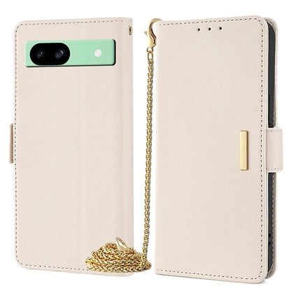 For Google Pixel 8a Case RFID Blocking Phone Wallet Cover with Metal Chain Shoulder Strap