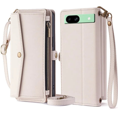 For Google Pixel 8a Case with 6 Card Holder Slots Stand Leather Wallet Purse Handbag Phone Cover