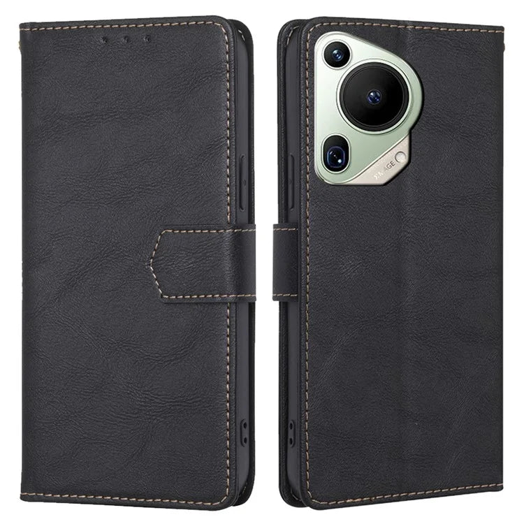 For Huawei Pura 70 Ultra Leather Case RFID Blocking Magnetic Clasp Phone Cover