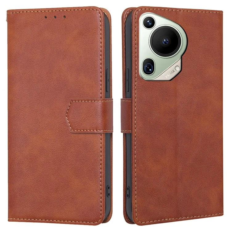 For Huawei Pura 70 Ultra Leather Case RFID Blocking Magnetic Clasp Phone Cover