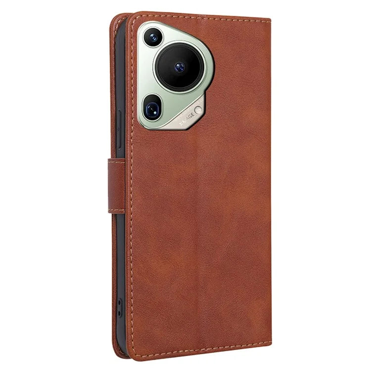 For Huawei Pura 70 Ultra Leather Case RFID Blocking Magnetic Clasp Phone Cover