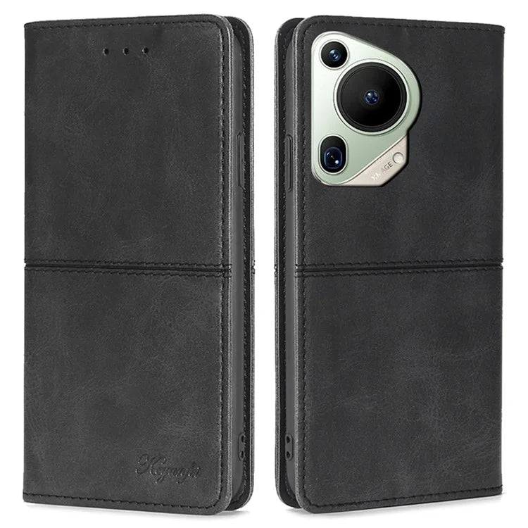For Huawei Pura 70 Ultra Leather Case Magnetic Closure Full Protection Book Folio Design Phone Cover