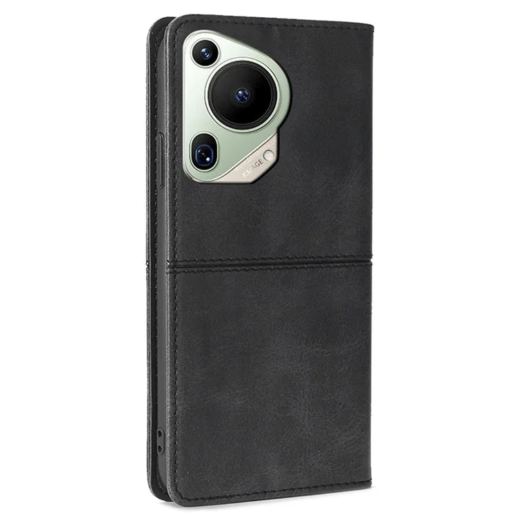 For Huawei Pura 70 Ultra Leather Case Magnetic Closure Full Protection Book Folio Design Phone Cover