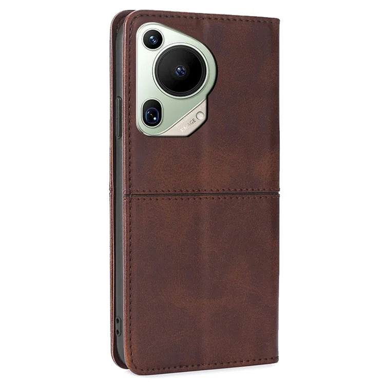 For Huawei Pura 70 Ultra Leather Case Magnetic Closure Full Protection Book Folio Design Phone Cover