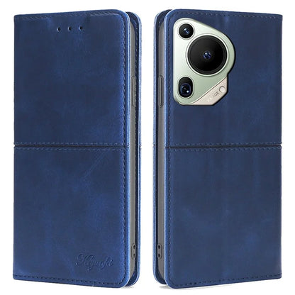 For Huawei Pura 70 Ultra Leather Case Magnetic Closure Full Protection Book Folio Design Phone Cover