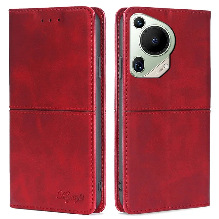 For Huawei Pura 70 Ultra Leather Case Magnetic Closure Full Protection Book Folio Design Phone Cover