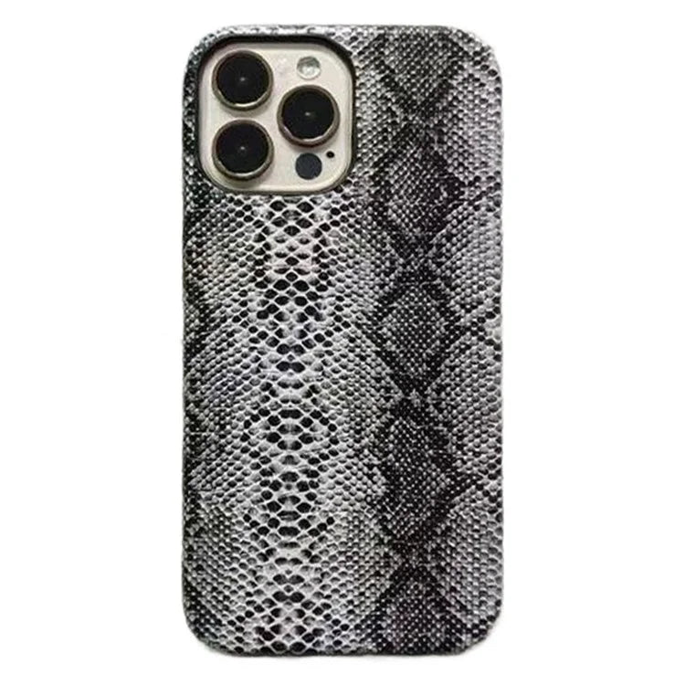 For iPhone 14 Pro Case PC+PU Leather Protective Cover Snake Texture (Not Complete Covering)