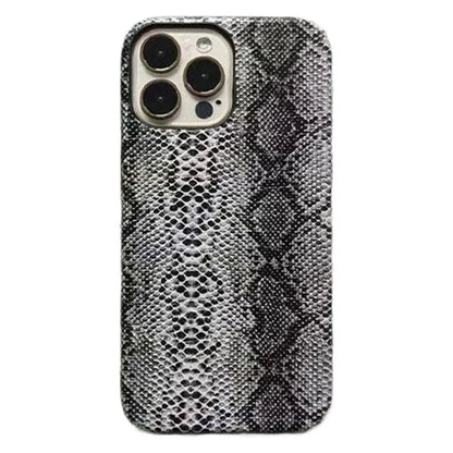 For iPhone 14 Pro Case PC+PU Leather Protective Cover Snake Texture (Not Complete Covering)