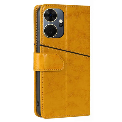 For itel P55+ Case Splicing Design Leather Wallet Stand Shockproof Phone Cover
