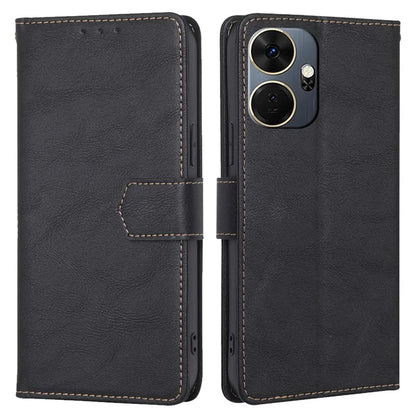 For itel P55+ Leather Case RFID Blocking Wallet Stand Phone Cover