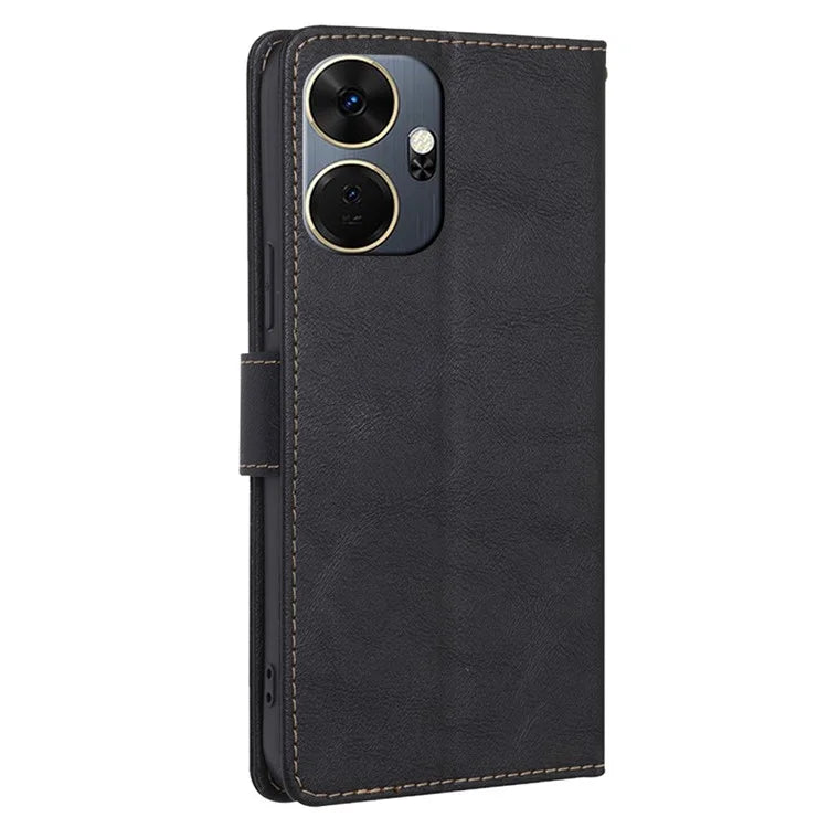 For itel P55+ Leather Case RFID Blocking Wallet Stand Phone Cover