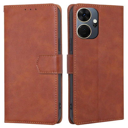 For itel P55+ Leather Case RFID Blocking Wallet Stand Phone Cover