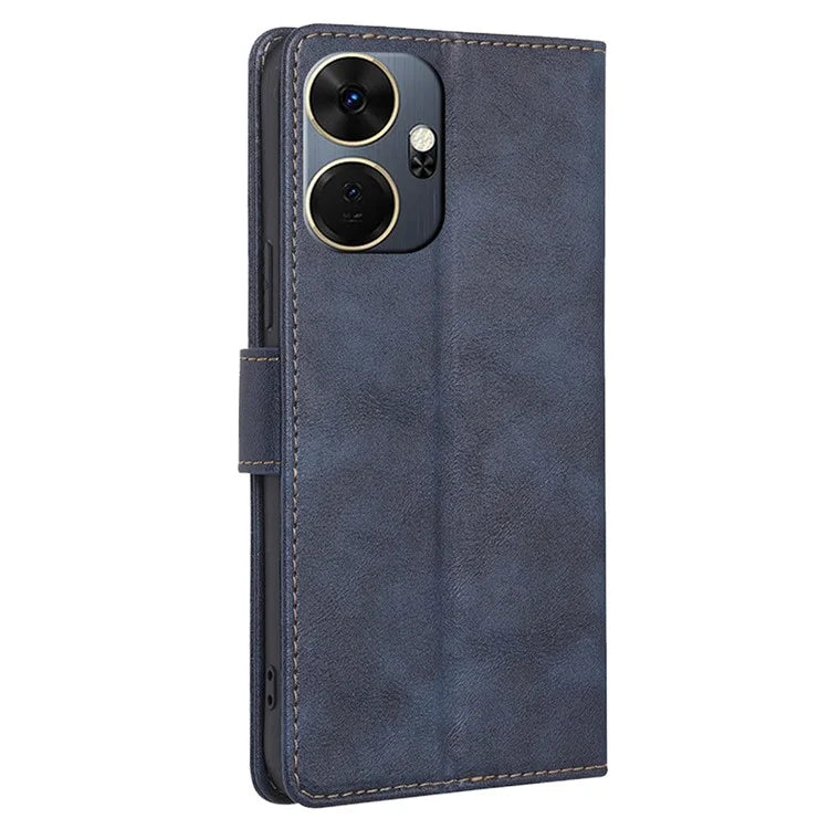 For itel P55+ Leather Case RFID Blocking Wallet Stand Phone Cover