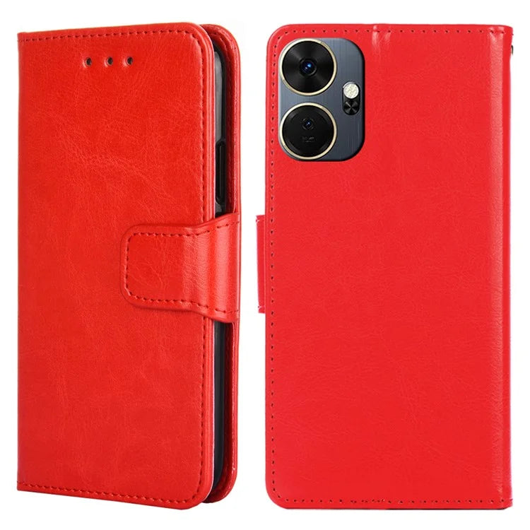 For itel P55+ Case Anti-Scratch Leather Flip Phone Cover with Wallet