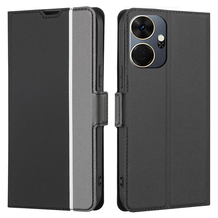 For itel P55+ Case Card Slots Twill Texture PU Leather Stand Phone Cover