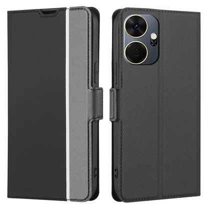 For itel P55+ Case Card Slots Twill Texture PU Leather Stand Phone Cover