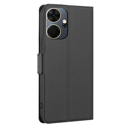 For itel P55+ Case Card Slots Twill Texture PU Leather Stand Phone Cover