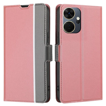 For itel P55+ Case Card Slots Twill Texture PU Leather Stand Phone Cover