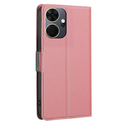 For itel P55+ Case Card Slots Twill Texture PU Leather Stand Phone Cover