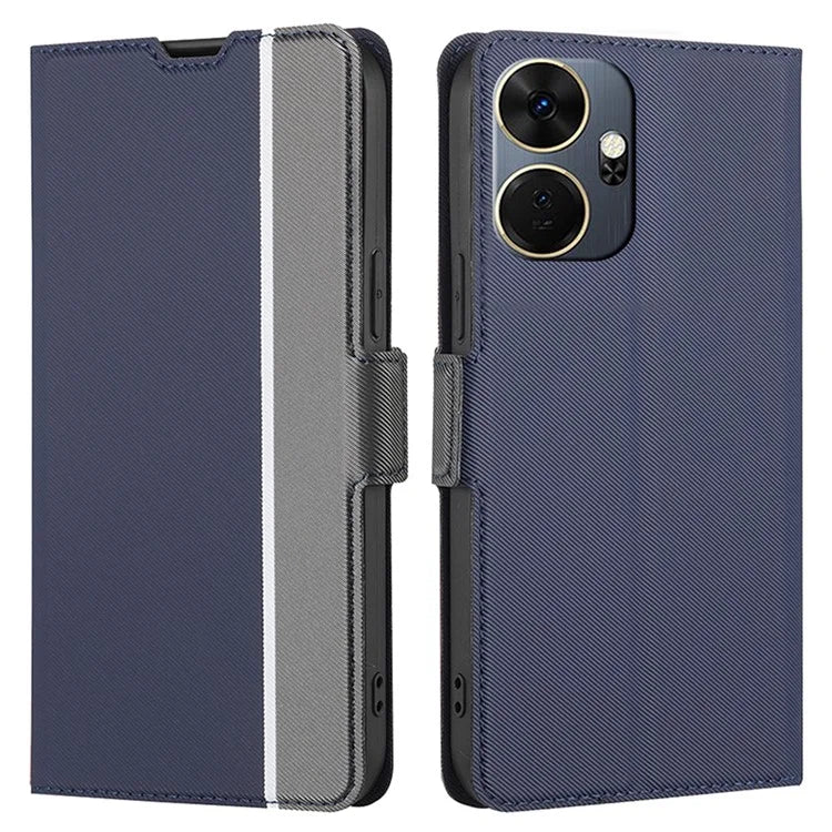 For itel P55+ Case Card Slots Twill Texture PU Leather Stand Phone Cover