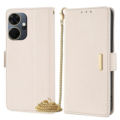 For itel P55+ Case with Chain Shoulder Strap Wallet Leather Phone Cover