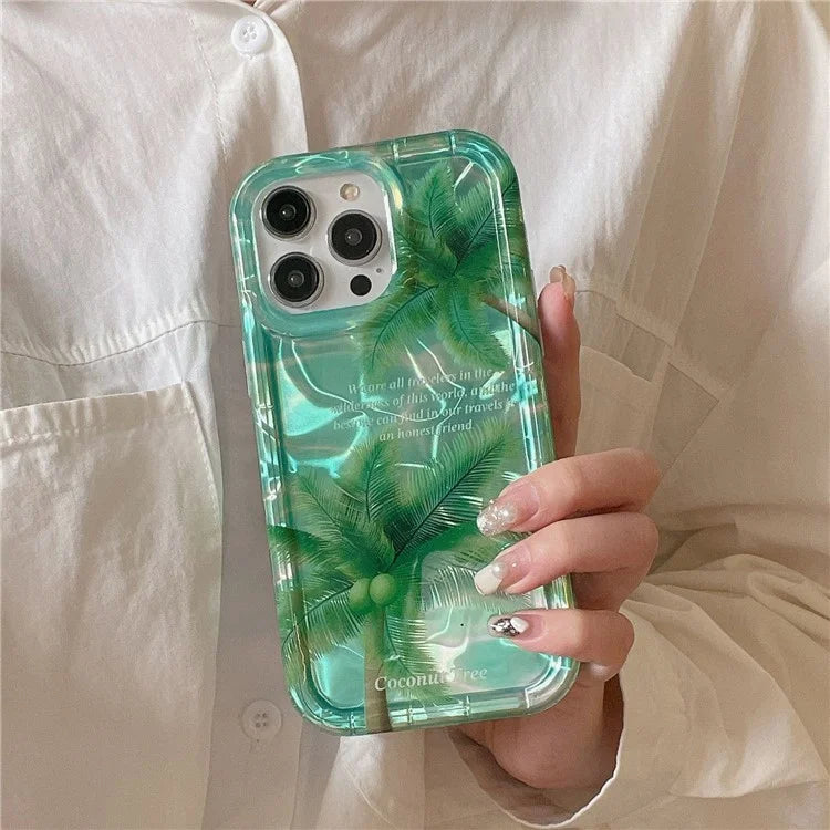 IMD Phone Case for iPhone 15 Pro Max Wholesale Mobile Accessories Silicone+PC Phone Cover Tree
