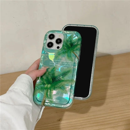 IMD Phone Case for iPhone 15 Pro Max Wholesale Mobile Accessories Silicone+PC Phone Cover Tree