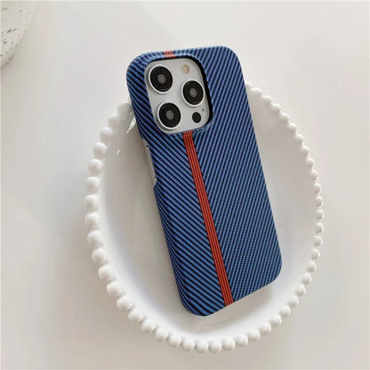 For iPhone 14 Pro Incomplete Phone Case Carbon Fiber Texture Microfiber Lining + PC Back Cover