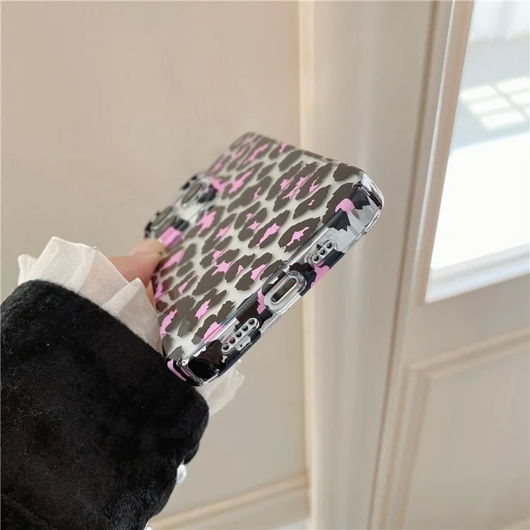 For iPhone 14 Pro Max Case Leopard Pattern Hard PC Water Transfer Printing Cell Phone Cover