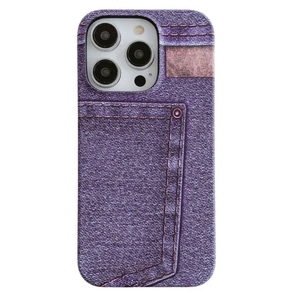 Luminous Jeans Series For iPhone 14 Pro Max Case Hard PC Phone Protective Cover
