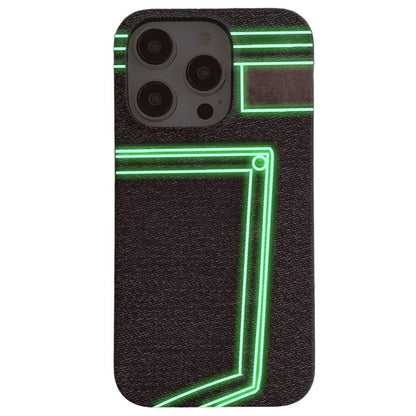 Luminous Jeans Series For iPhone 14 Pro Max Case Hard PC Phone Protective Cover