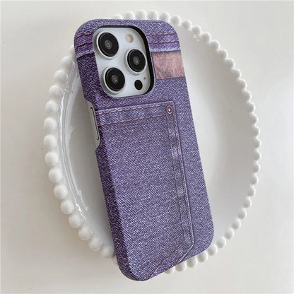 Luminous Jeans Series For iPhone 14 Pro Max Case Hard PC Phone Protective Cover