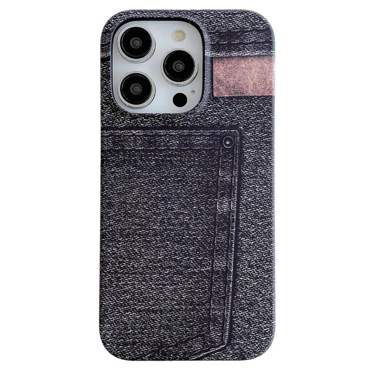 Luminous Jeans Series For iPhone 14 Pro Max Case Hard PC Phone Protective Cover