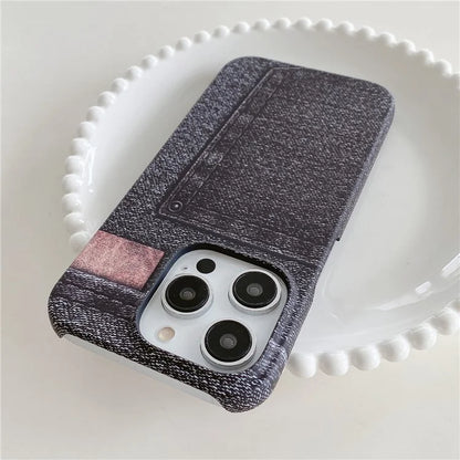 Luminous Jeans Series For iPhone 14 Pro Max Case Hard PC Phone Protective Cover