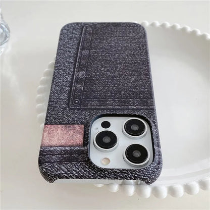 Luminous Jeans Series For iPhone 14 Pro Max Case Hard PC Phone Protective Cover