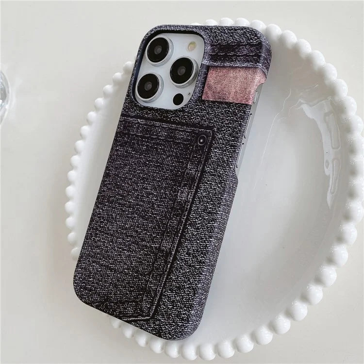 Luminous Jeans Series For iPhone 14 Pro Max Case Hard PC Phone Protective Cover