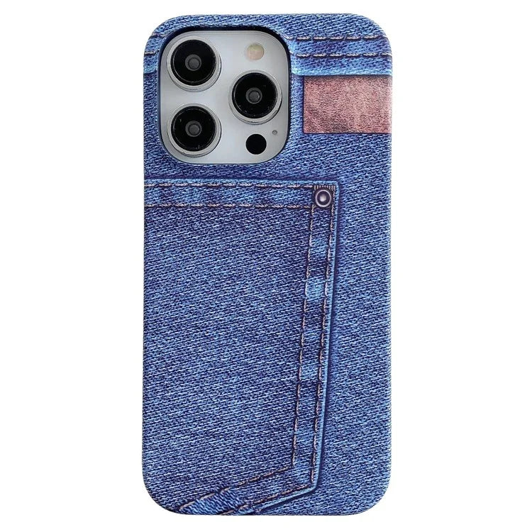 Luminous Jeans Series For iPhone 14 Pro Max Case Hard PC Phone Protective Cover