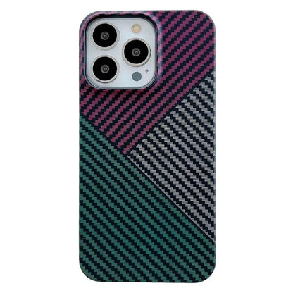 For iPhone 14 Pro Cover Shockproof PC Phone Protective Shell Carbon Fiber Texture Design