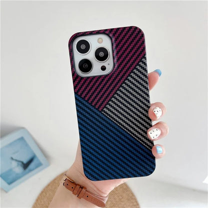 For iPhone 14 Pro Cover Shockproof PC Phone Protective Shell Carbon Fiber Texture Design