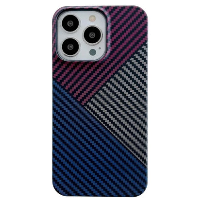 For iPhone 14 Pro Max Case Shockproof PC Phone Back Cover Carbon Fiber Texture Shell