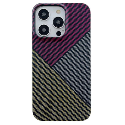 For iPhone 14 Pro Max Case Shockproof PC Phone Back Cover Carbon Fiber Texture Shell